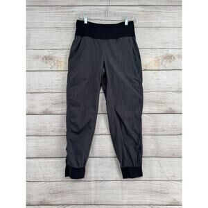 prAna Summit Jogger Pants Womens Small heathered Gray Black Stretch